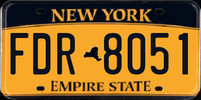 NY license plate FDR8051