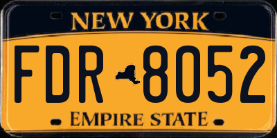 NY license plate FDR8052