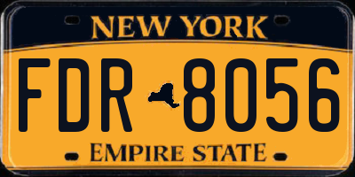 NY license plate FDR8056