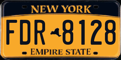 NY license plate FDR8128