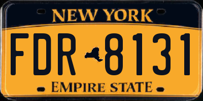 NY license plate FDR8131