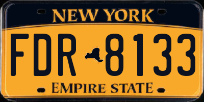 NY license plate FDR8133