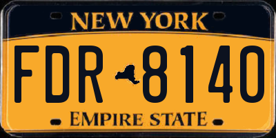 NY license plate FDR8140