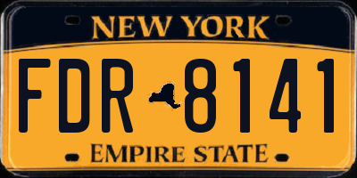 NY license plate FDR8141