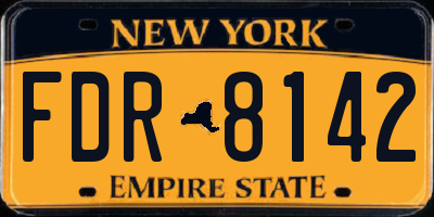 NY license plate FDR8142