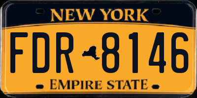 NY license plate FDR8146