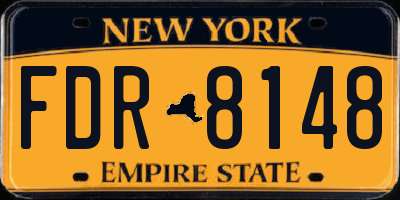 NY license plate FDR8148