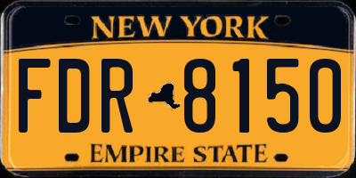 NY license plate FDR8150