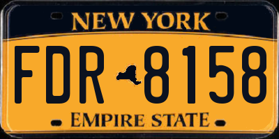 NY license plate FDR8158
