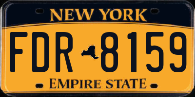 NY license plate FDR8159