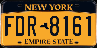 NY license plate FDR8161