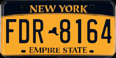 NY license plate FDR8164