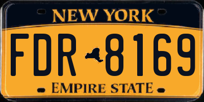 NY license plate FDR8169
