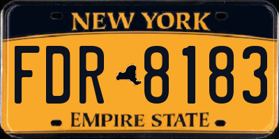 NY license plate FDR8183
