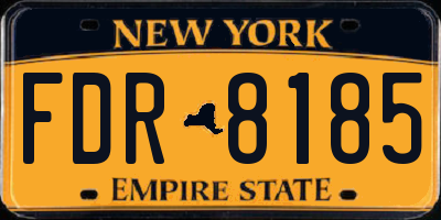 NY license plate FDR8185
