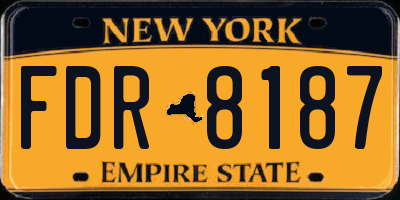 NY license plate FDR8187