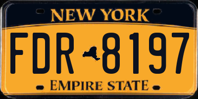 NY license plate FDR8197