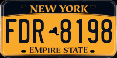 NY license plate FDR8198