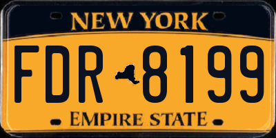NY license plate FDR8199