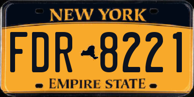 NY license plate FDR8221