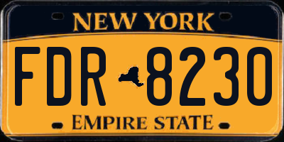 NY license plate FDR8230
