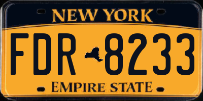 NY license plate FDR8233