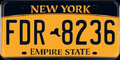 NY license plate FDR8236