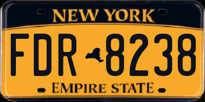 NY license plate FDR8238