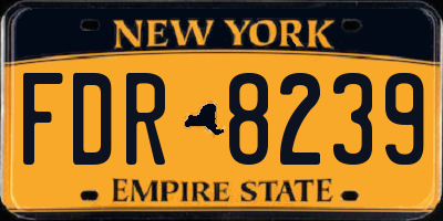 NY license plate FDR8239