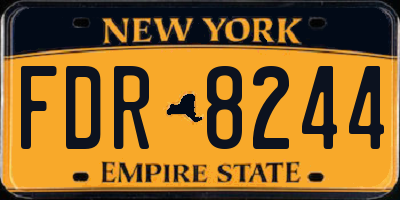 NY license plate FDR8244