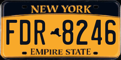 NY license plate FDR8246