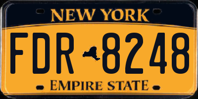 NY license plate FDR8248