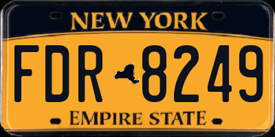 NY license plate FDR8249