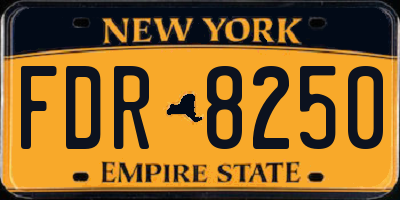 NY license plate FDR8250
