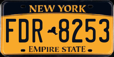 NY license plate FDR8253