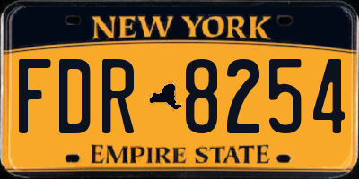 NY license plate FDR8254