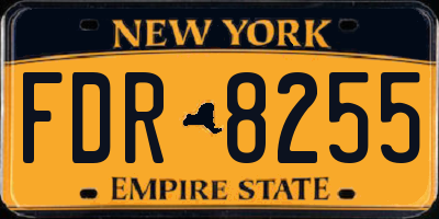 NY license plate FDR8255