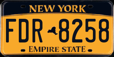 NY license plate FDR8258