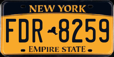 NY license plate FDR8259