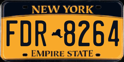 NY license plate FDR8264