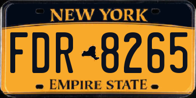 NY license plate FDR8265