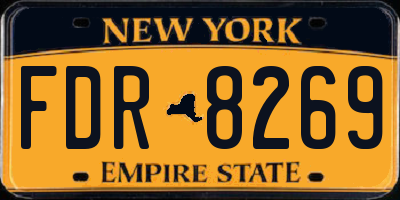 NY license plate FDR8269