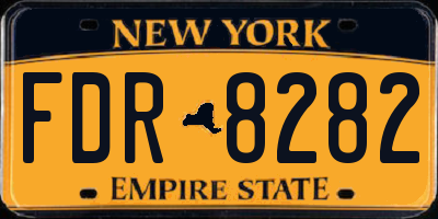 NY license plate FDR8282