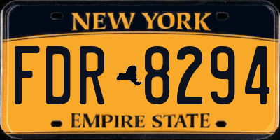 NY license plate FDR8294