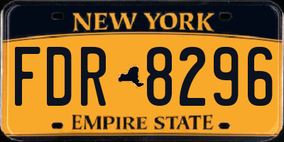 NY license plate FDR8296