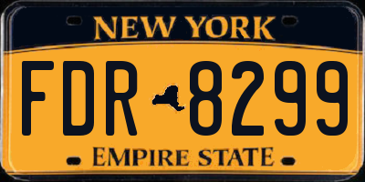 NY license plate FDR8299