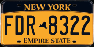 NY license plate FDR8322