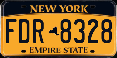 NY license plate FDR8328