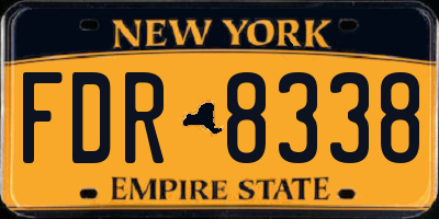NY license plate FDR8338