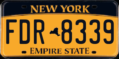 NY license plate FDR8339